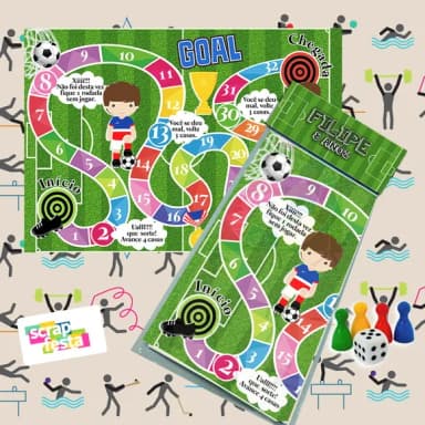 Jogo Tabuleiro Personalizado Festa Esporte Futebol