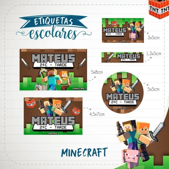60 Etiquetas Escolares Personalizadas Prova D'agua