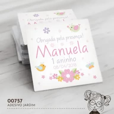Adesivo Quadrado Jardim - 00757