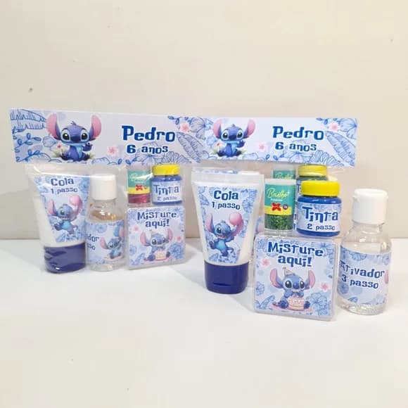 Kit Slime na Lapela Personalizado - Stitch