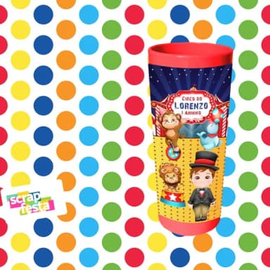 30 Copos Long Drink Personalizado Festa Circo