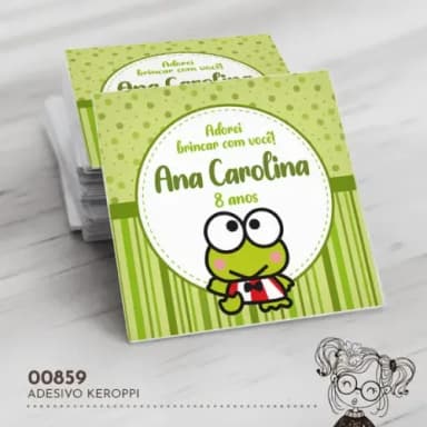 Adesivo Quadrado Keroppi - 00859