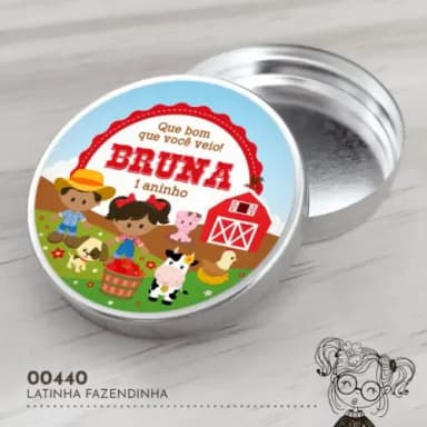 Latinha Adesivada Fazendinha - 00440