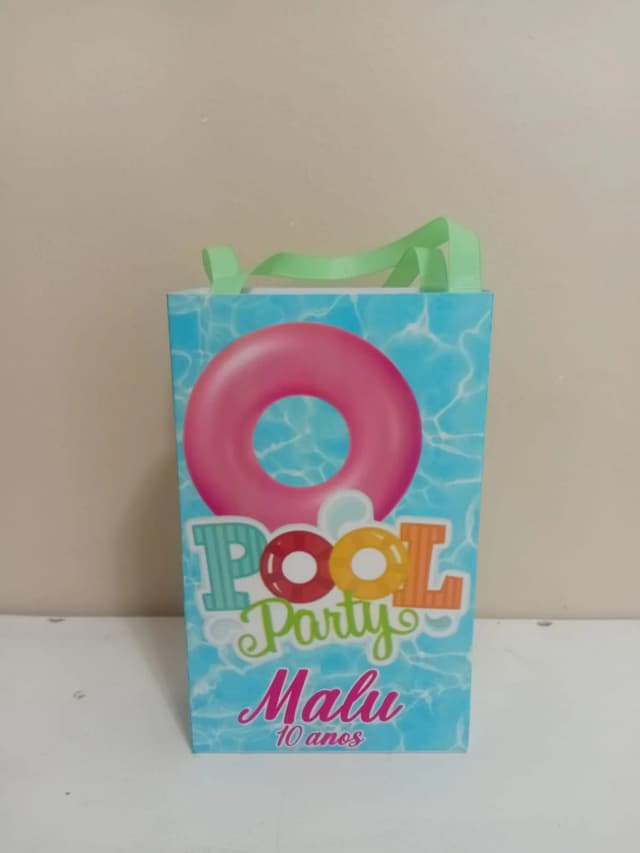 Sacolinhas Personalizadas Pool Party para Lembrancinhas