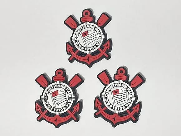 Aplique Time Emborrachados 3,5cm Pct 6 Unidades
