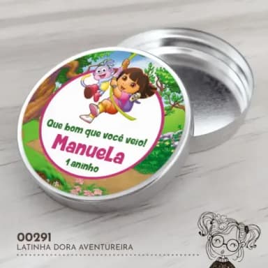 Latinha Adesivada Dora Aventureira - 00291