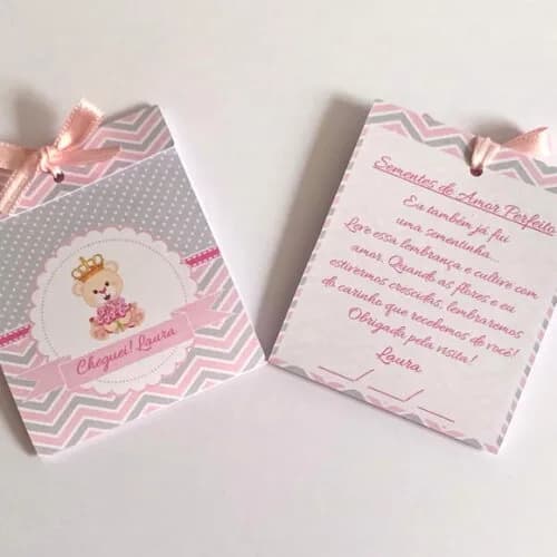 Lembrancinha Maternidade Sachê Sementinha Ursinha Princesa