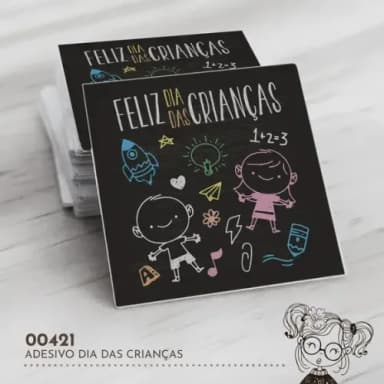 Adesivo Quadrado Dia das Crianças - 00421
