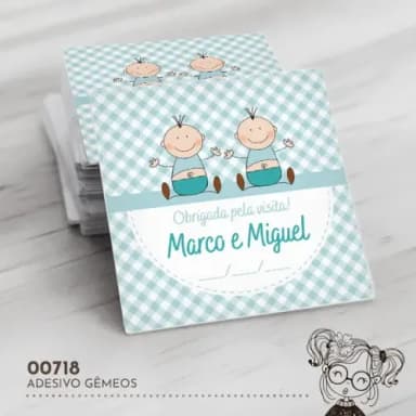 Adesivo Quadrado Gêmeos - 00718
