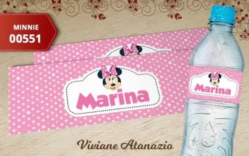 Rótulo Água Minnie - 00551