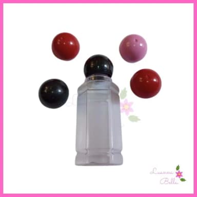 Frasco Facetado de Pvc 30 ml C/tampas Bolinha -pct C/6 Unds
