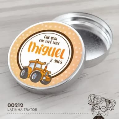 Latinha Adesivada Trator - 00212