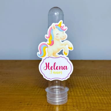 Apliques para Tubetes Personalizados UNICORNIO - Decoração de Festa | Lembrancinhas | Aniversário | Personalizados