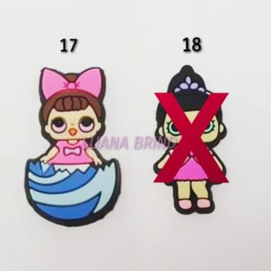 Apliques Emborrachados Variados da Lol -3,5cm- Pct C/10 Unid
