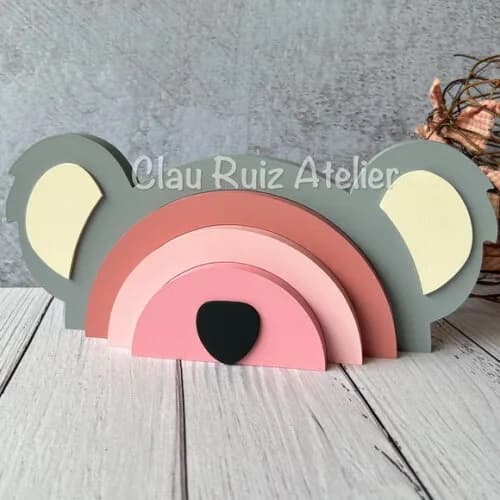 Arco Íris de Mesa Coala - Decoração Bebê