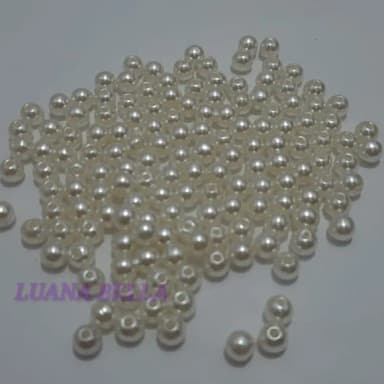 Pérola ABS cor Creme - 6mm - pacote c/200 unidades