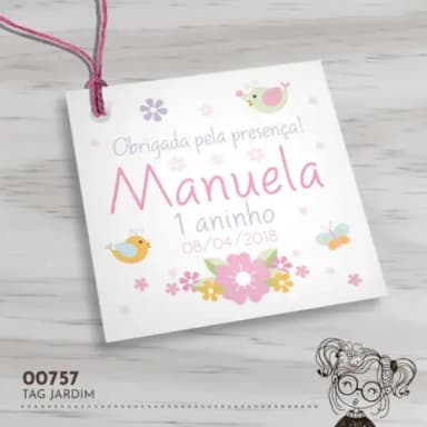 Tag Quadrada Jardim - 00757