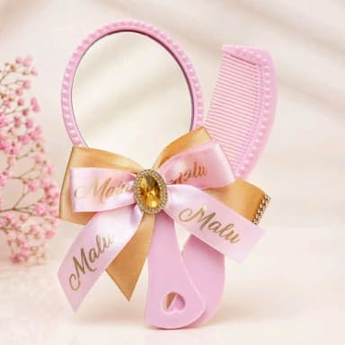 Lembrancinha Luxo Princesas Espelho e Pente Personalizado