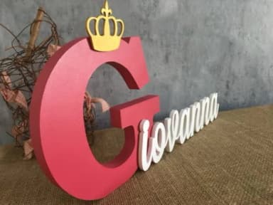 Letras Decorativas em MDF PERSONALIZADO 18cm