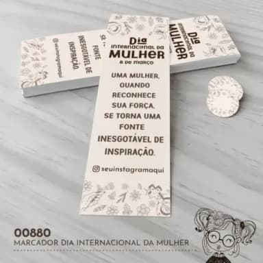 Marcador de Livro Dia Internacional da Mulher - 00880