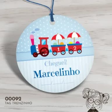 Tag Redonda Trenzinho - 00092