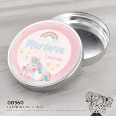 Latinha Adesivada Unicórnio - 00560