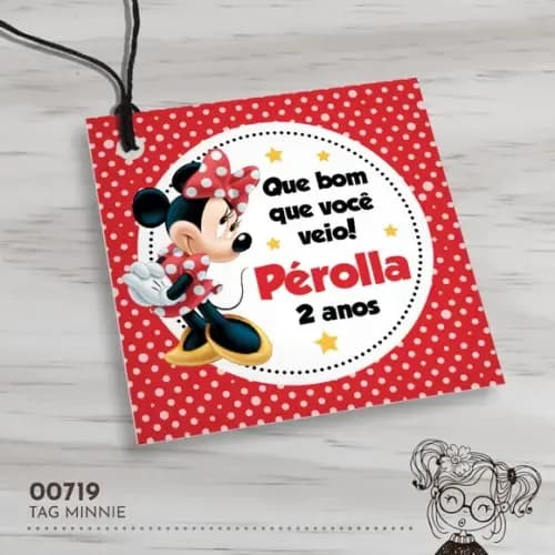 Tag Quadrada Minnie - 00719