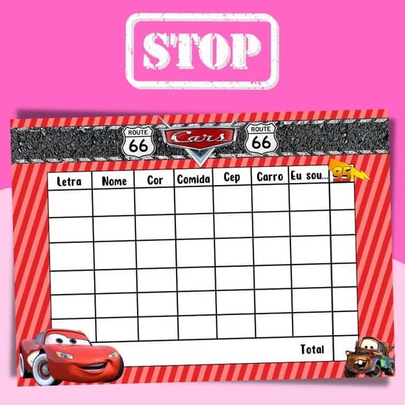 Jogo do Stop ( Conhecido Como Adedanha)