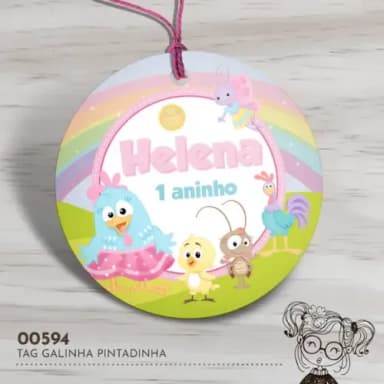 Tag Redonda Galinha Pintadinha - 00594