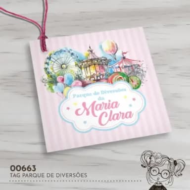 Tag Quadrada Parque de Diversões - 00663