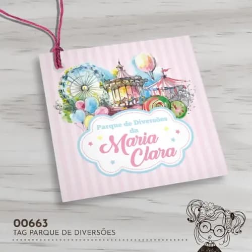 Tag Quadrada Parque de Diversões - 00663