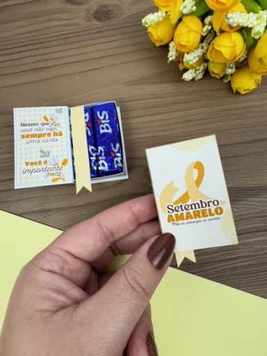 Lembrancinha Mini Bíblia Setembro Amarelo- Não Acompanha Bis
