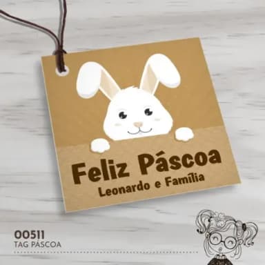 Tag Quadrada Páscoa - 00511
