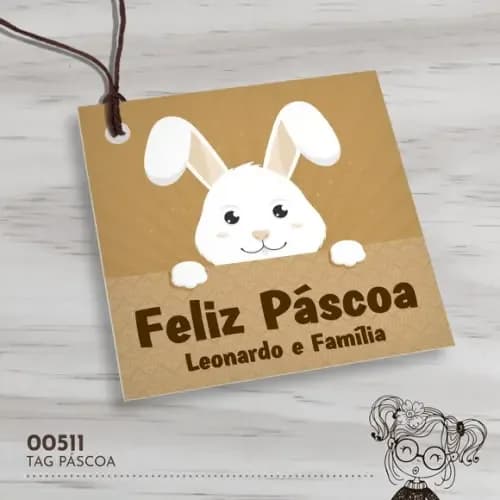 Tag Quadrada Páscoa - 00511