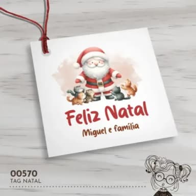 Tag Quadrada Natal - 00570