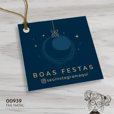 Tag Quadrada Natal - 00939
