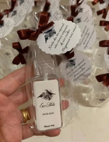 Álcool 70% Spray Lembrancinha casamento Pássaros