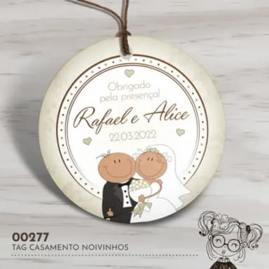 Tag Redonda Casamento - 00277