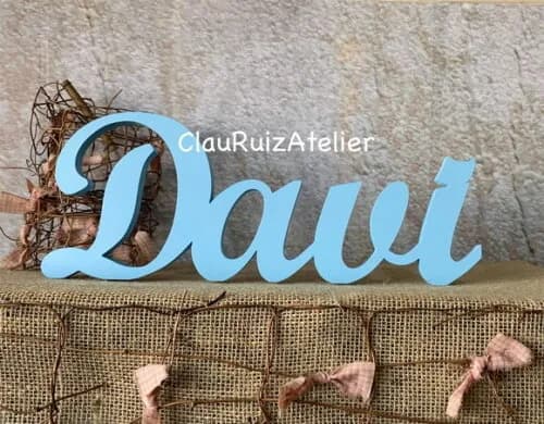 Nome do Bebê e Infantil em MDF para Nicho de Quarto ou Prateleira