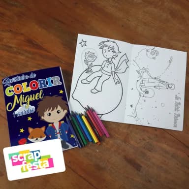 Revista Colorir + Lápis de Cor Festa o Pequeno Príncipe