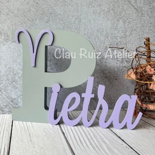 Áries Nome Personalizado Decoração de Quarto Signos