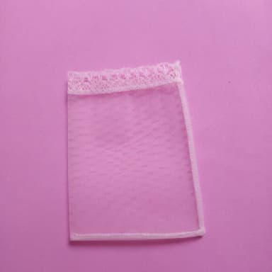 Saquinho Organza Tunil Branco com Renda 7x12cm