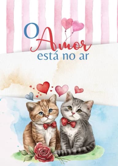 Bloquinho Gato Romantico com Wire -o