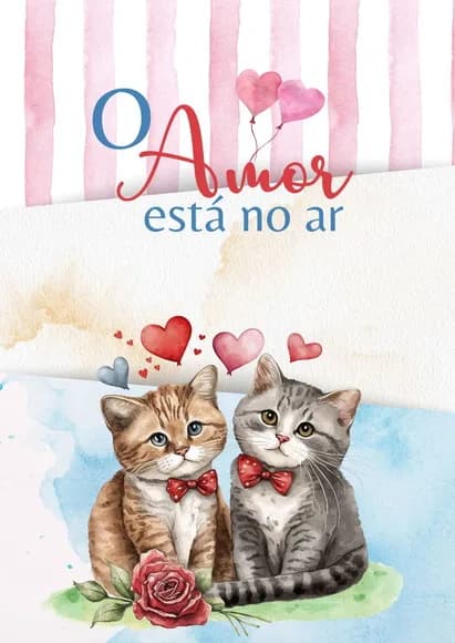 Bloquinho Gato Romantico com Wire -o