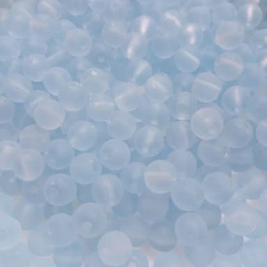 Bola Fosca Com Furo Azul 8mm Pct 100 Unidades