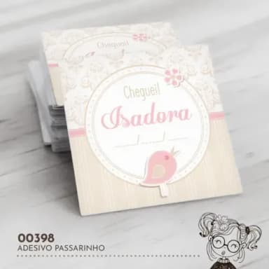 Adesivo Quadrado Passarinho - 00398