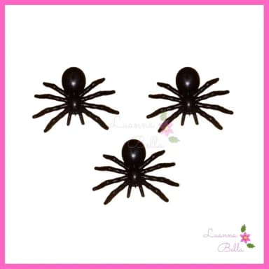 Aplique de aranha de Plástico - Pct c/03 Unidades