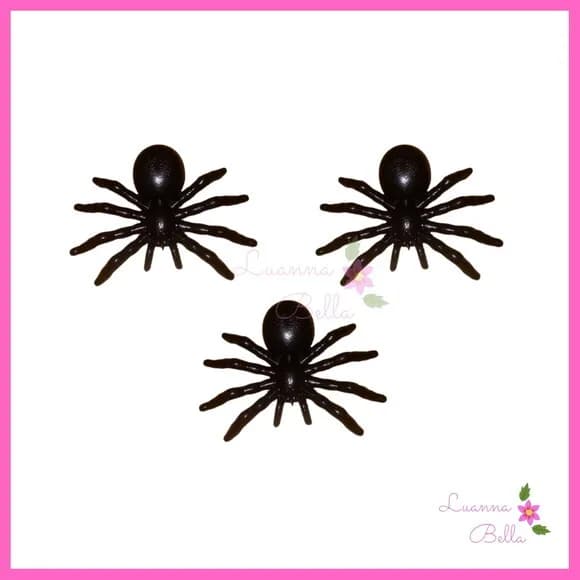 Aplique de aranha de Plástico - Pct c/03 Unidades