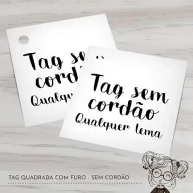 Tag Quadrada com Furo sem Cordão