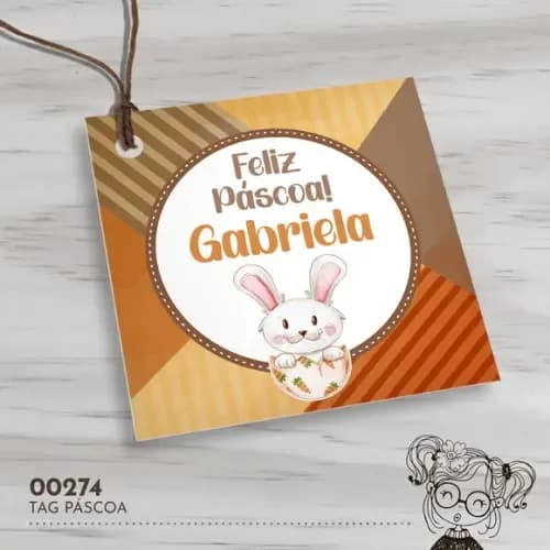 Tag Quadrada Páscoa - 00274